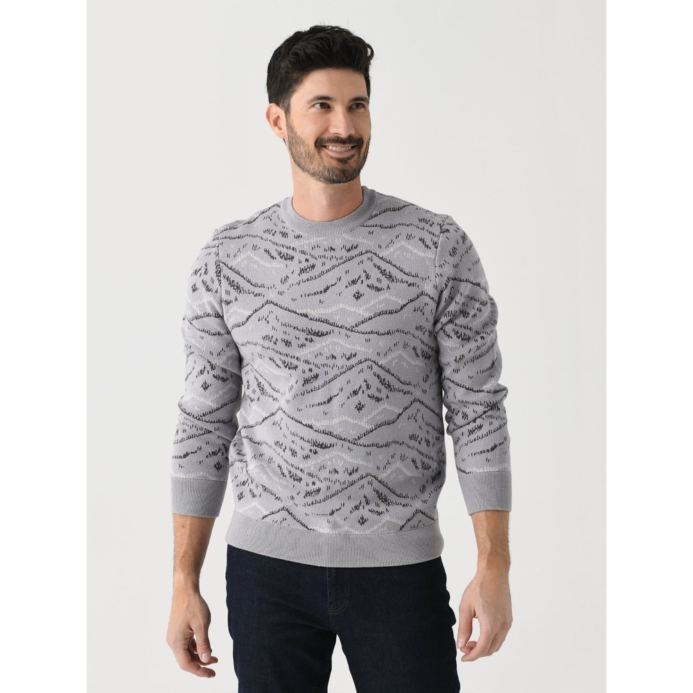 NWT MIZZEN Main Mens Hillcrest Crewneck Sweater Wool Blend $268 Value - SIZE L